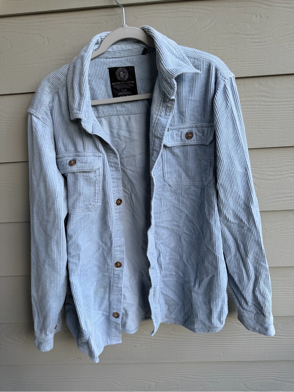 Buffalo David Bitton Light Blue Corduroy Jacket